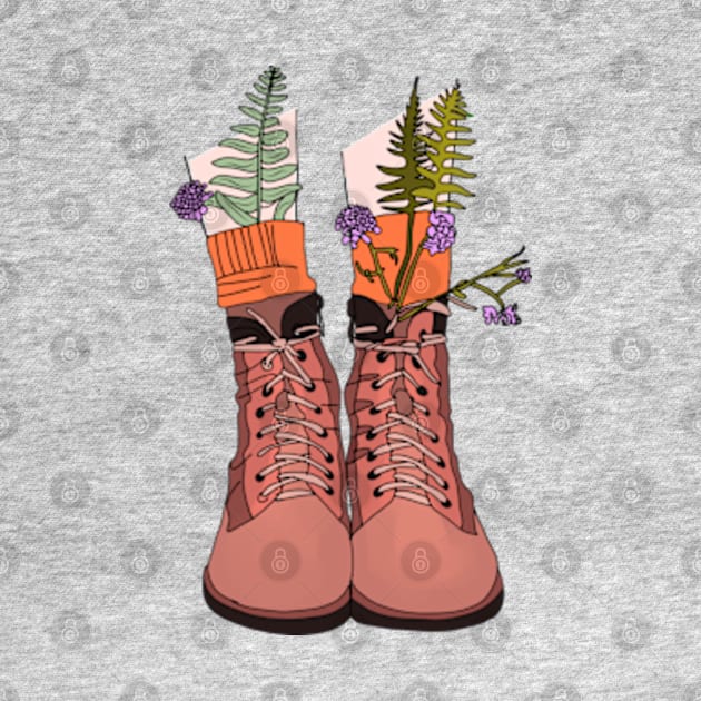 Plants on boots by uveyiknur